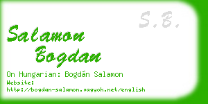 salamon bogdan business card